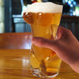 Body Shape Torse Pint Glass Clear