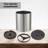 Deluxe Stainless Steel Rotating Cutlery Utensil Organiser