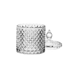 Elegant Crystal Storage Jar with Lid H14cm