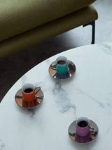 LSA Palazzo 100ml Porcelain Coffee Cup and Saucer Sea Green