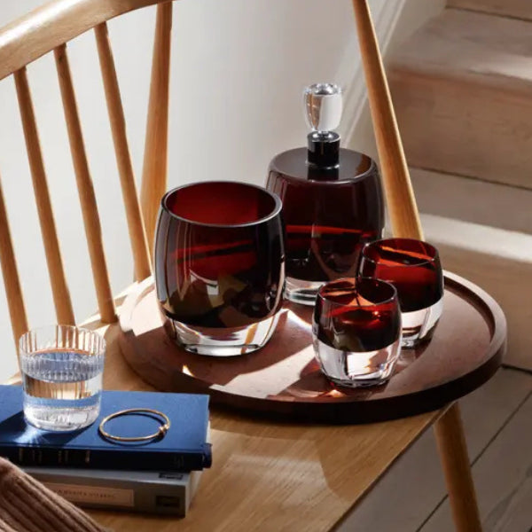 LSA Whisky Club Glass Ice Bucket 15cm Peat Brown