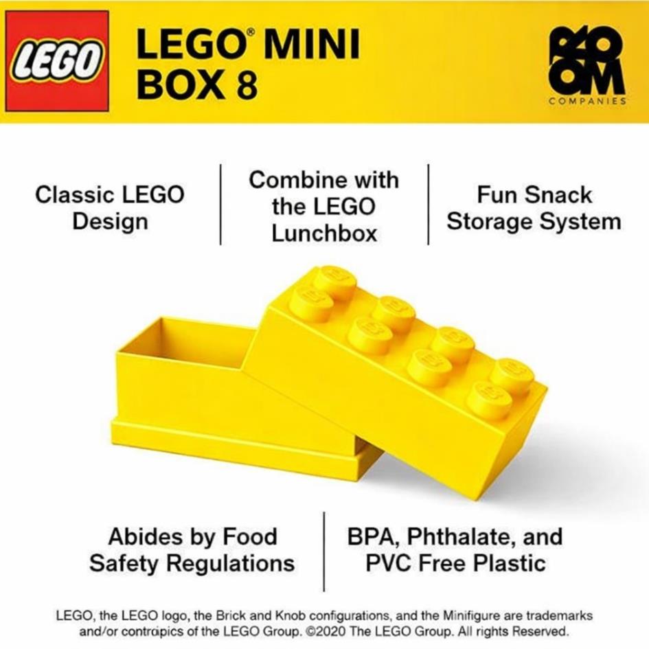 LEGO Mini Box 8 Storage Brick Yellow