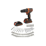 "Black+Decker 1.5Ah 18V Cordless Hammer Drill – 80pcs"