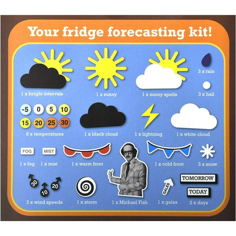 CLICKK Home Store AMA-1836 The Monster Factory Retro Weather Fridge Magnets