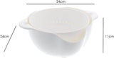 Calitek detachable colander and bowl set in white with 24cm diameter and 11cm height