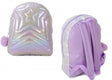 Girls Fancy Dress TMC-00110 Girls Lilac and Silver Star Backpack With Pom Poms