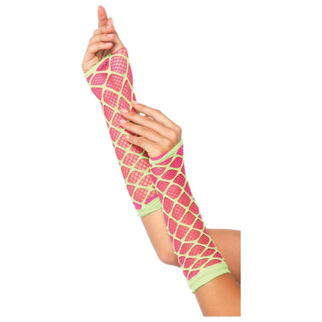 Womens Fancy Dress 271622081 Leg Avenue Adult Neon Arm Warmers Fingerless Gloves