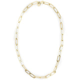 CLICCK Home Store gold finish stainless steel necklace with elongated link chain design