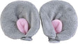 Fancy Dress grey mouse ears clip-on with soft grey and pink plush fabric for costume accessories