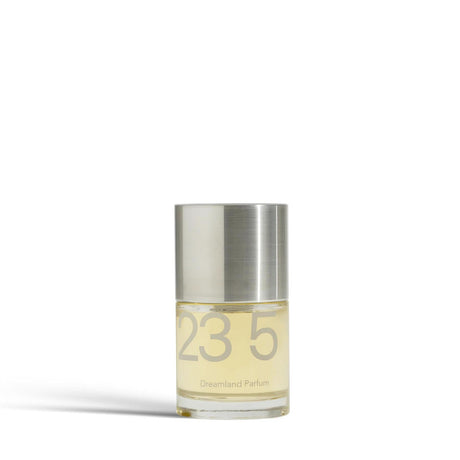 Haeckels Dreamland 235 N Parfum bottle with silver cap and light yellow fragrance inside