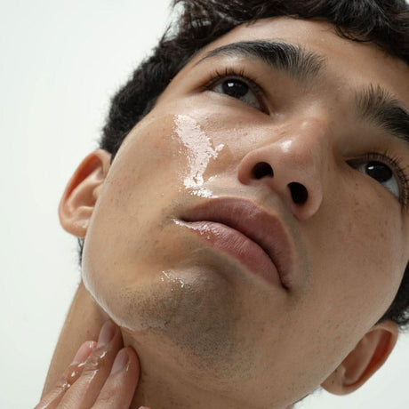 Haeckels Earth Marine AHA Toner applied to skin for a refreshing and revitalizing skincare routine