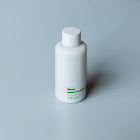 Haeckels Earth Marine AHA Toner in a sleek white bottle for refreshing skincare routine
