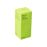 Haeckels Marine Facial Cleanser packaging in bright green box promoting natural skincare