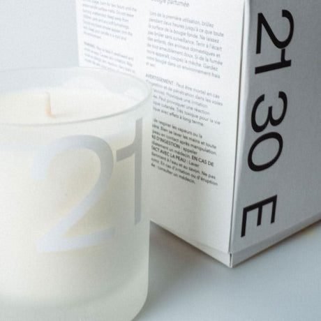 Haeckels Pegwell Candle in a frosted glass container with minimalist design and subtle aroma