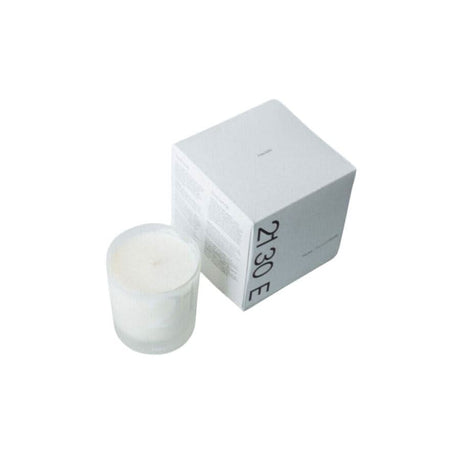 Haeckels Pegwell Candle in clear glass jar with minimalist packaging for a serene ambiance