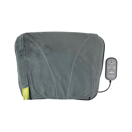 Homedics Heated Massage Pillow in Gray with Remote Control for Relaxation and Comfort