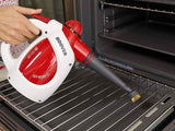 CLICKK Home Store handheld steam cleaner chemical-free used to clean oven racks with steam and brush attachment