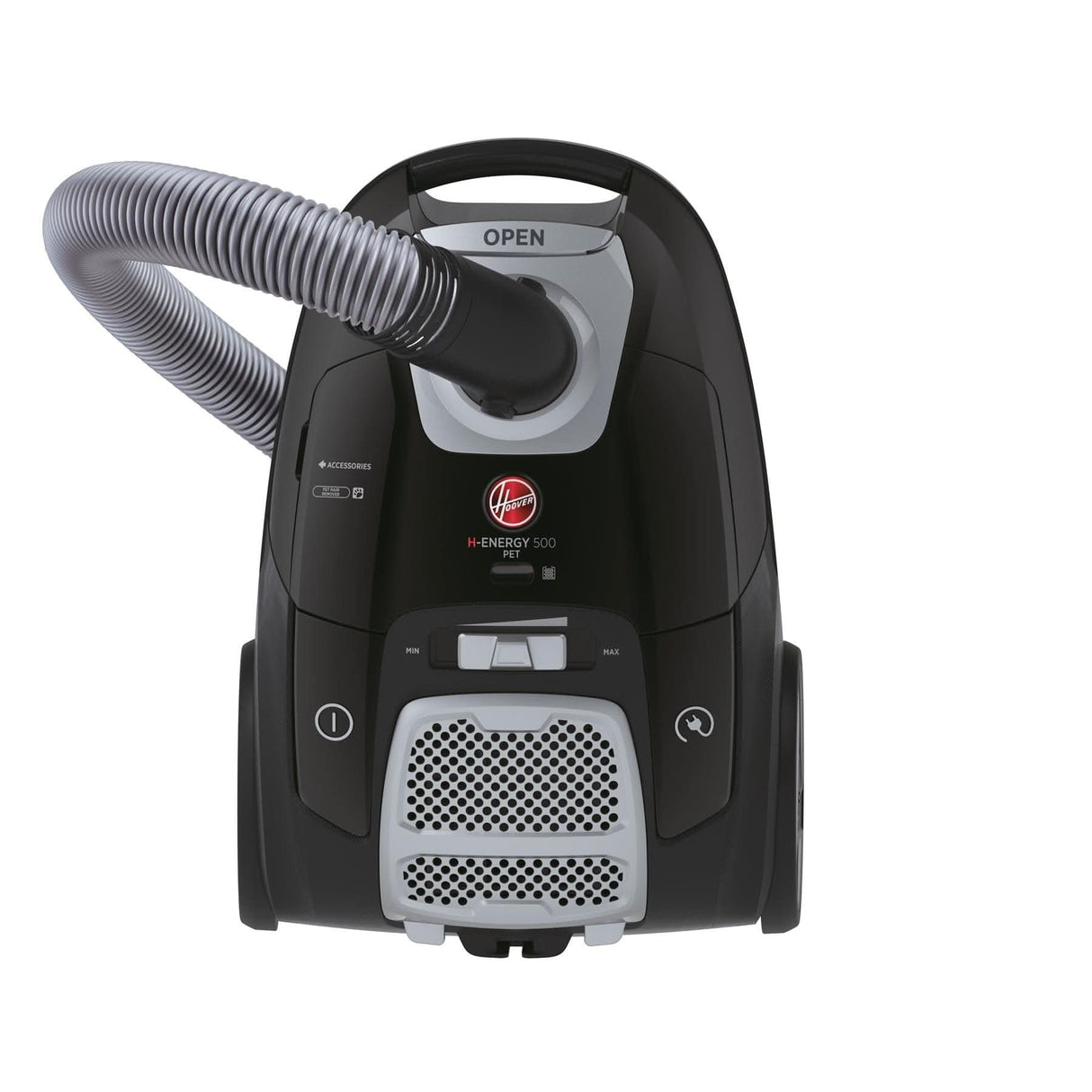 Hoover pet vacuum cleaner cylinder with powerful suction and easy-to-use design for effective pet hair removal
