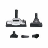 Hoover pet vacuum cleaner cylinder with multiple attachments for effective pet hair removal