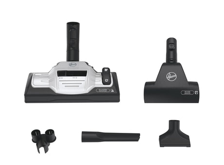 CLICKK Home Store pet vacuum cleaner accessories including brush heads and nozzles in black and gray