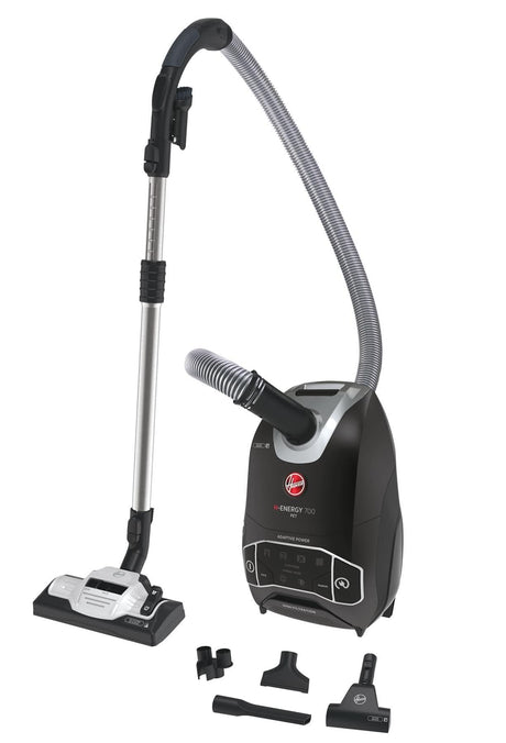 CLICKK Home Store black pet vacuum cleaner with multiple attachments and flexible hose