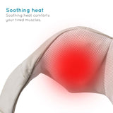 Homedics infrared neck massager with heat showing soothing heat area for muscle comfort