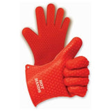 Red JML silicone cooking gloves with textured grip for heat protection in cooking