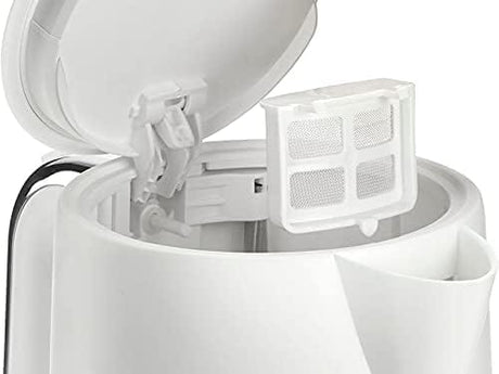 Kenwood Abbey Lux Kettle white with removable filter and open lid for easy filling