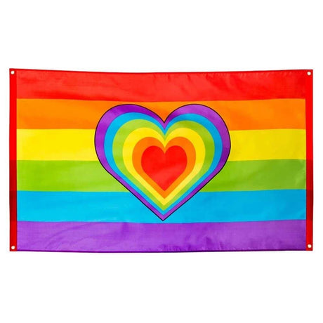 Fancy Dress B44721 Large Rainbow LGBTQ+ Heart Flag