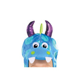 Blue little dragon baby costume hood with purple horns and green spikes by CLICKK Home Store