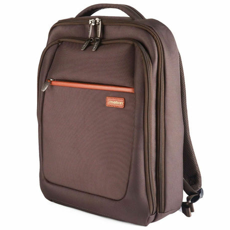 Brown laptop bag 15 inch from CLICKK Home Store with multiple compartments and comfortable straps