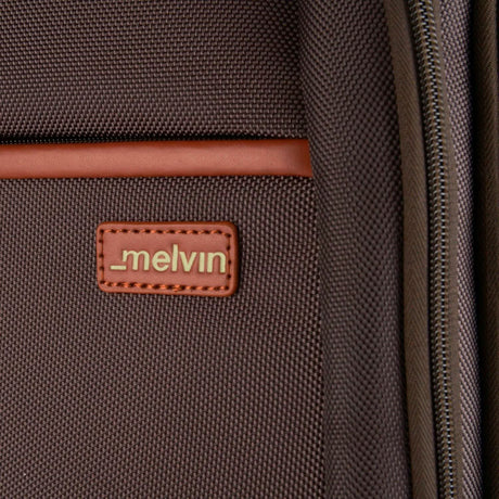 Close-up of a brown laptop bag 15 inch from CLICKK Home Store showing textured fabric and stylish details