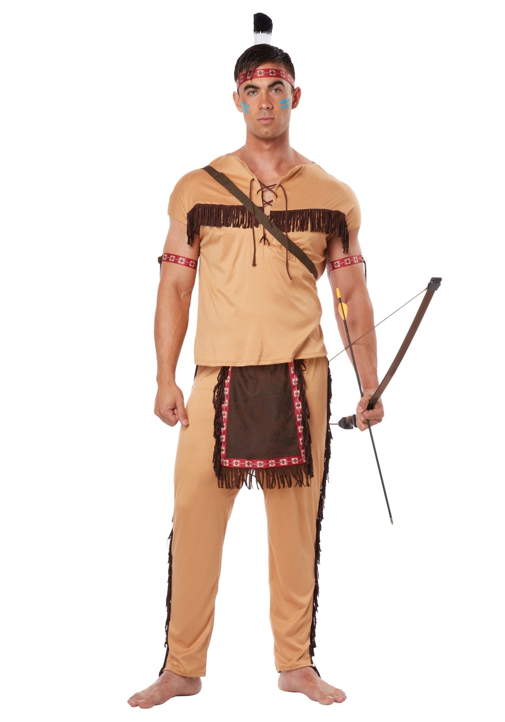 Men s Native American Brave Indian Noble Warrior Costume XL CLICKK Home Store