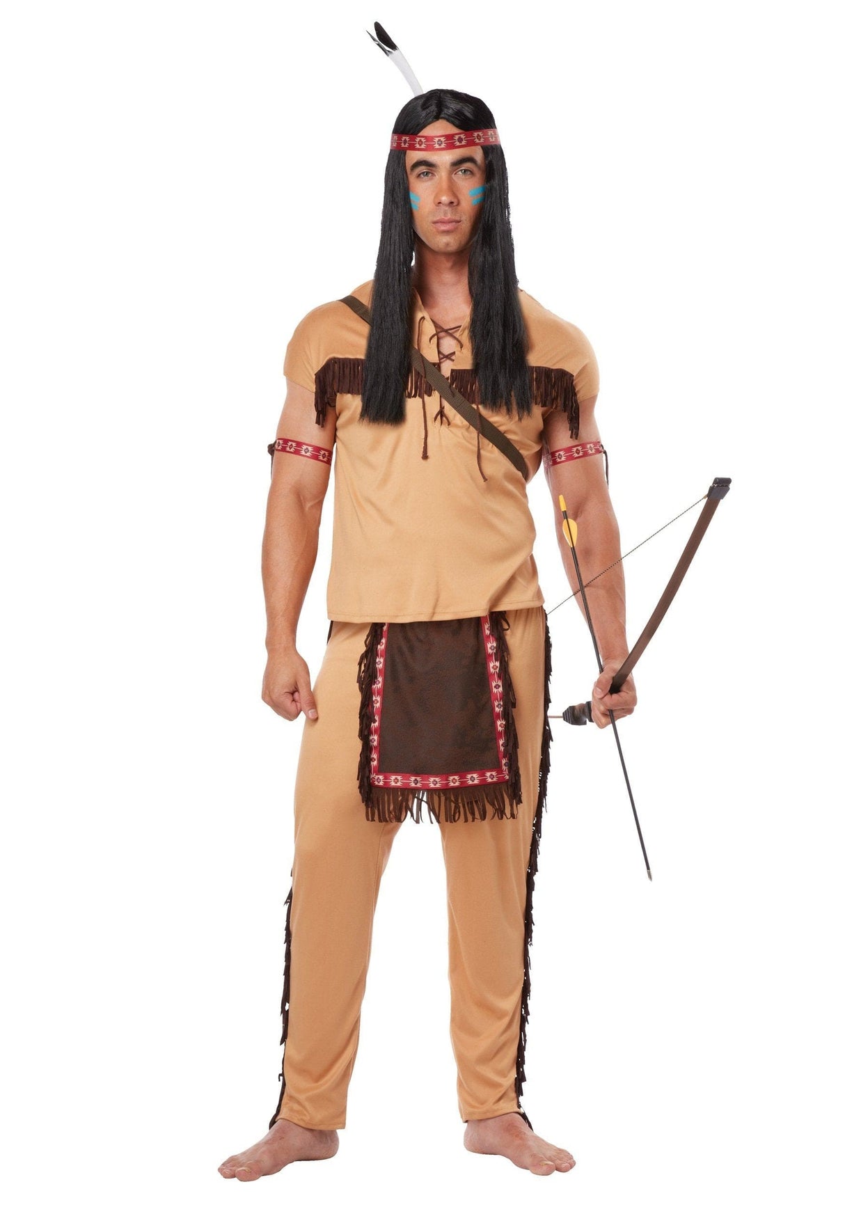 Mens Fancy Dress 01314XL Men's Native American Brave Indian Noble Warrior Costume - XL