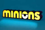 CLIKK Home Store Minions bedroom light shaped like the word minions with glowing yellow letters