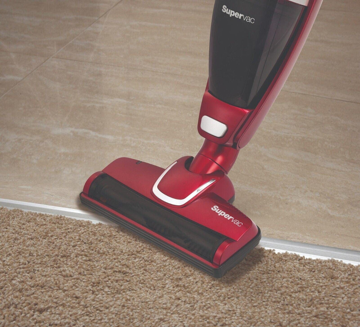 CLICKK Home Store 732005 Morphy Richards 2-in-1 SuperVac 35 Cordless Vacuum Cleaner - Upright - Red