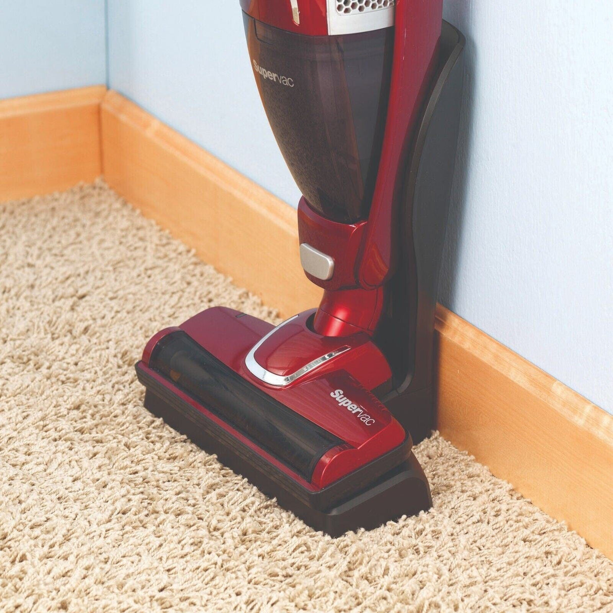 CLICKK Home Store 732005 Morphy Richards 2-in-1 SuperVac 35 Cordless Vacuum Cleaner - Upright - Red
