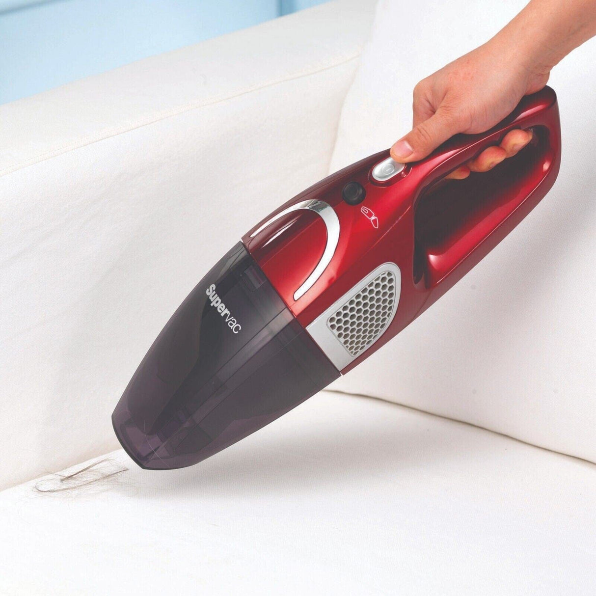 CLICKK Home Store 732005 Morphy Richards 2-in-1 SuperVac 35 Cordless Vacuum Cleaner - Upright - Red