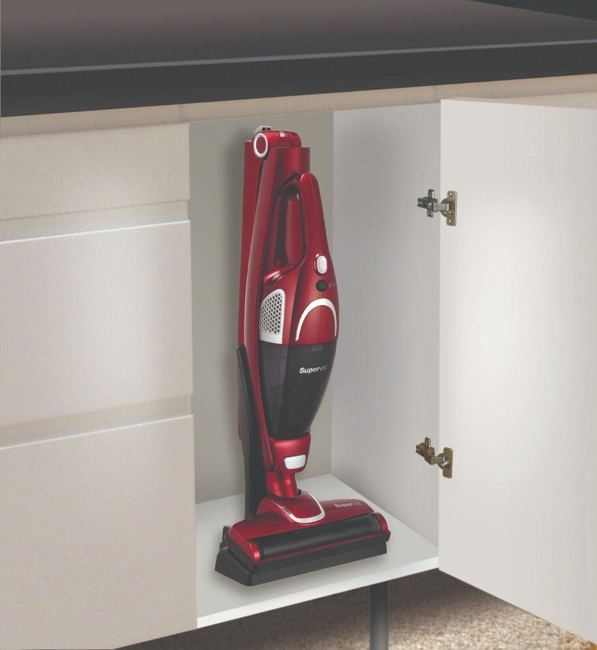 CLICKK Home Store 732005 Morphy Richards 2-in-1 SuperVac 35 Cordless Vacuum Cleaner - Upright - Red