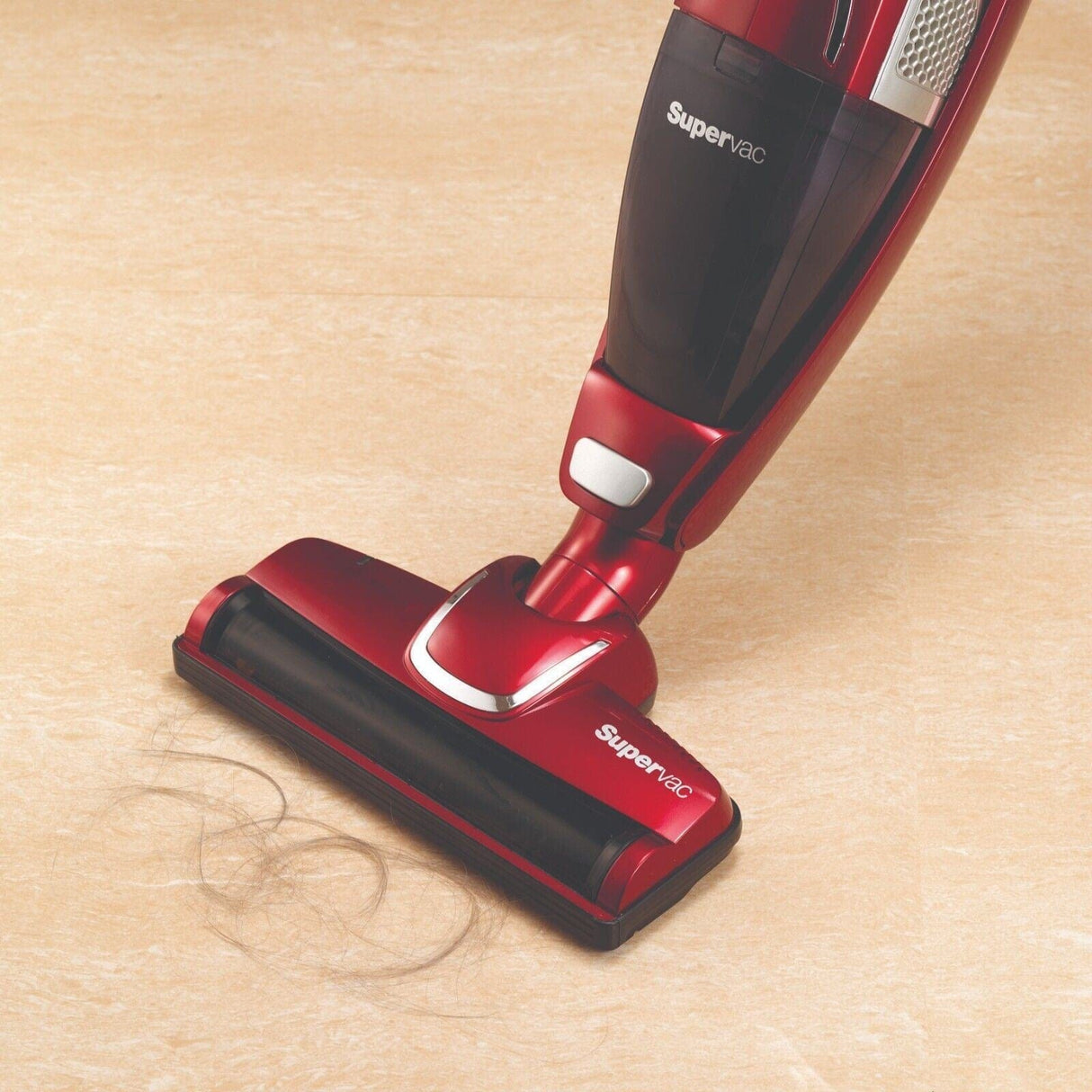 CLICKK Home Store 732005 Morphy Richards 2-in-1 SuperVac 35 Cordless Vacuum Cleaner - Upright - Red