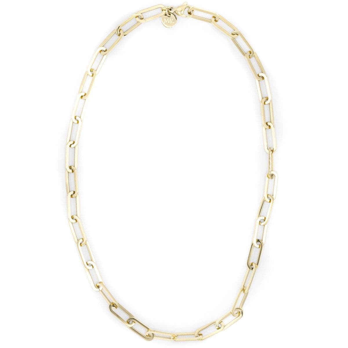 CLICKK Home Store NE.C4E.GD Meye Watch Stylish Stainless Steel Gold Finish Necklace 45cm