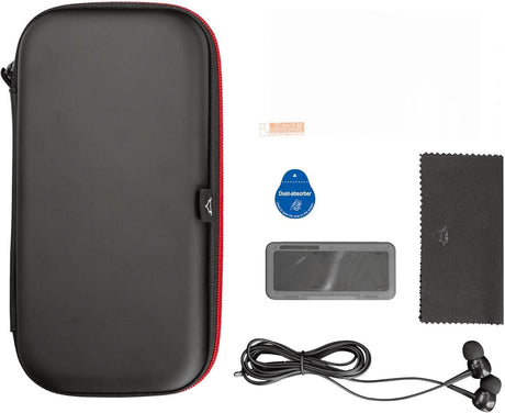 CLICKK Home Store black Nintendo Switch Lite carrying case with red zipper and gaming accessories