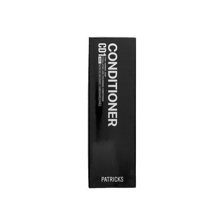 Patricks CD1 thickening conditioner in sleek black packaging for fuller, healthier hair