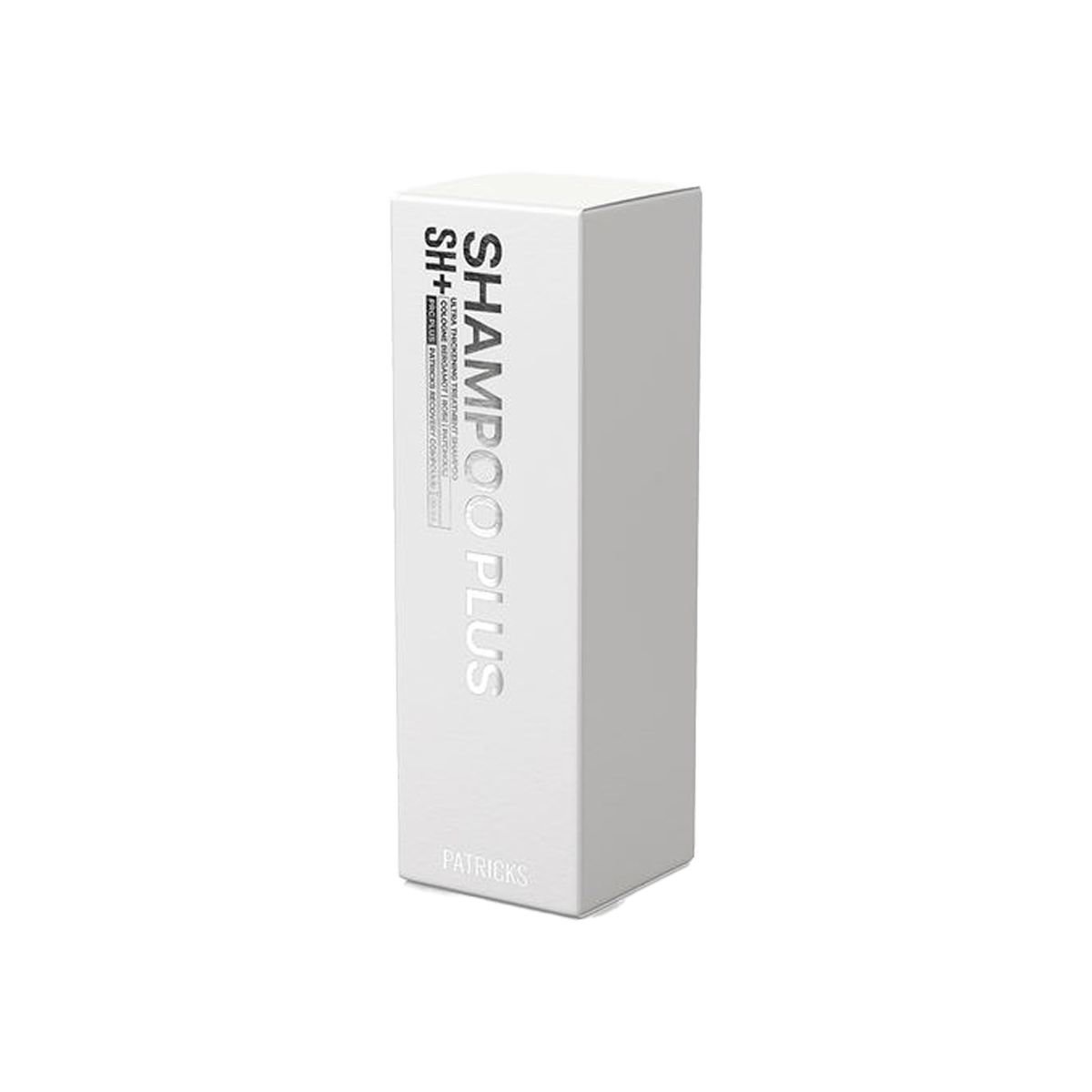 Patrick's thickening shampoo white rectangular box packaging from CLICKK Home Store