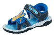 Kids Fancy Dress Peter Rabbit sports sandals in blue with adjustable straps and rabbit design