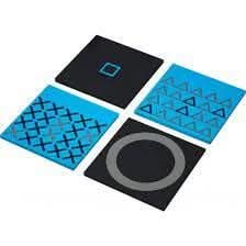 PlayStation coaster set featuring four unique designs for gaming enthusiasts