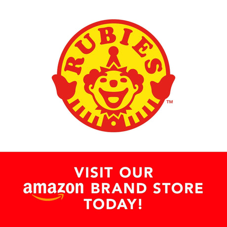 Rubies brand logo with red and yellow clown design and Amazon brand store promotion