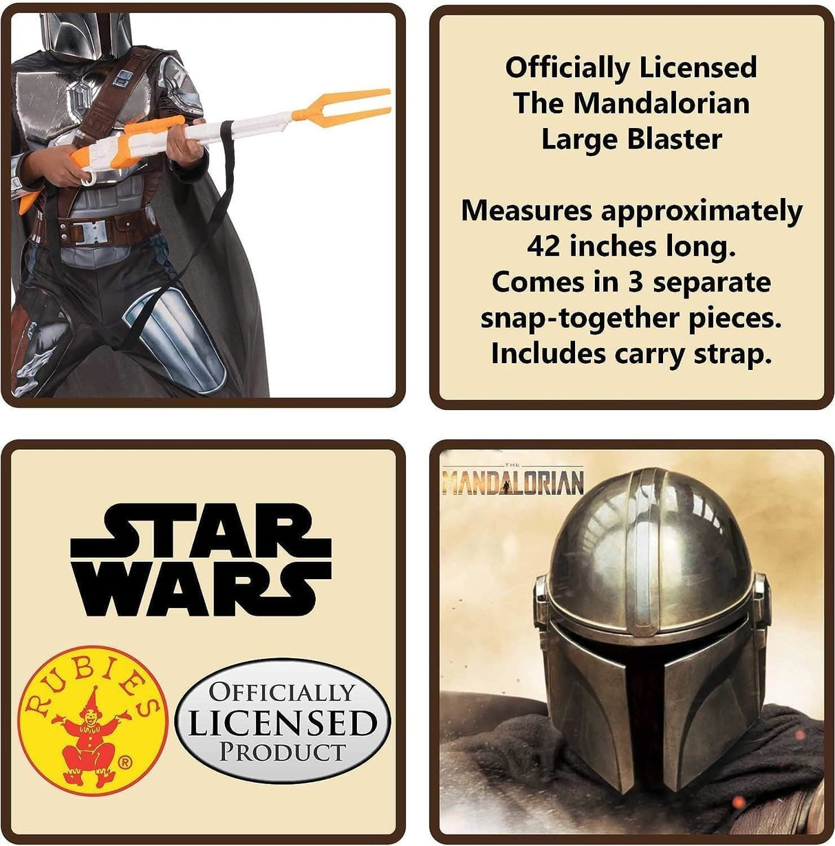 Fancy Dress 201271 Rubies Official Mandalorian Large Blaster Fancy Dress Accessory