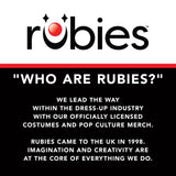 Logo and description of Rubies, a licensed costume brand known for creativity in dress-up and pop culture merchandise