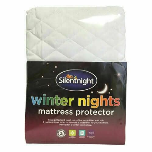 Silentnight winter nights bed cover mattress protector with quilted design for cozy comfort